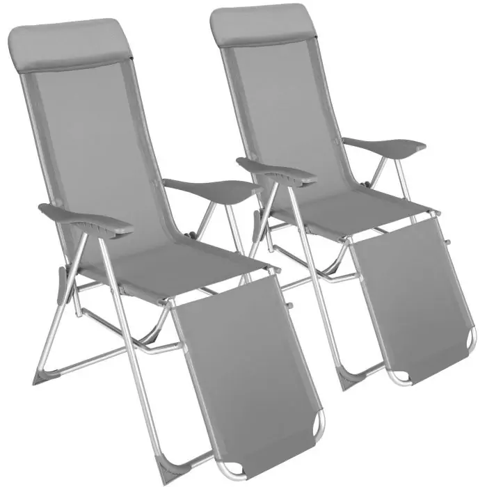 Zestaw 2 aluminiowych krzeseł ogrodowych Jana