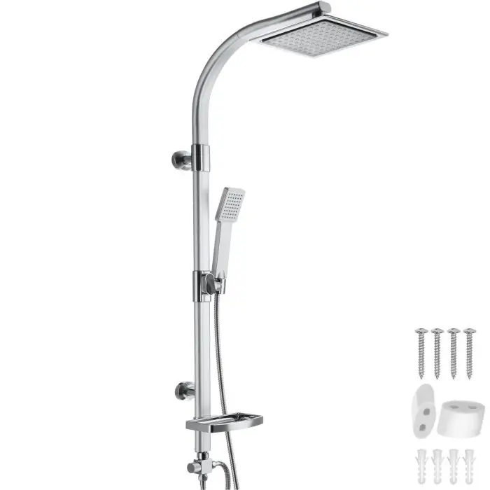 Aluminiowy system prysznicowy z deszczownicą