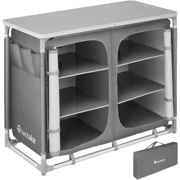 Szafka kempingowa Deluxe z aluminiową ramą i 6 przegrodami Deluxe 