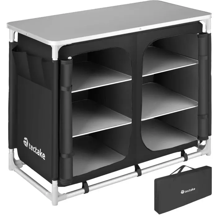 Szafka kempingowa Deluxe z aluminiową ramą i 6 przegrodami Deluxe 