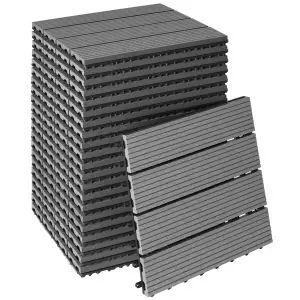 Zestaw płytek tarasowych Tegulas, WPC o wyglądzie drewna